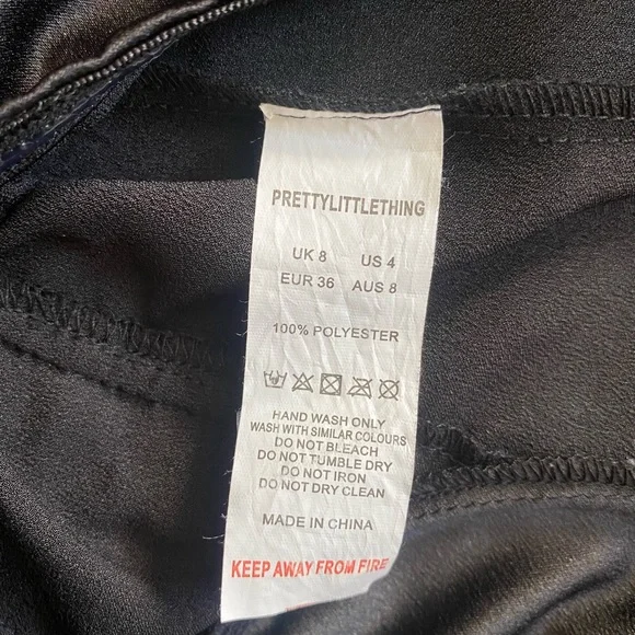 PrettyLittleThing Black Satin Double Lace Up Crop Corset Size 4 - Picture 7 of 9